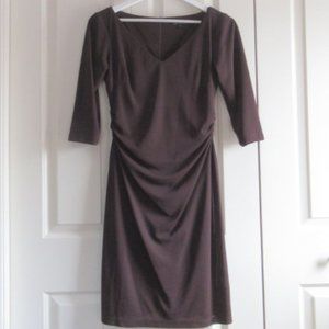 David Meister Burgundy Draped Dress  Size US 6